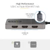 Hub MST USB-C de 3 puertos StarTech.com – Adaptador USB Type-C a 3x HDMI multipantalla para portátil – Triple HDMI hasta 4K 60Hz con DP 1.4 Alt Mode y DSC – HDR – cable de 30 cm – solo Windows