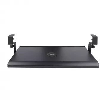 Bandeja de teclado bajo mesa StarTech.com, soporte ergonómico de teclado con abrazaderas, hasta 12 kg, bandeja extraíble para teclado y ratón con abrazaderas en C, bandeja de teclado regulable en altura (100/120/140 mm)