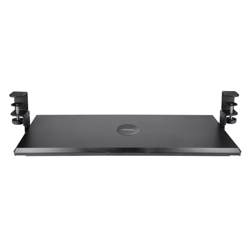 Bandeja de teclado bajo mesa StarTech.com, soporte ergonómico de teclado con abrazaderas, hasta 12 kg, bandeja extraíble para teclado y ratón con abrazaderas en C, bandeja de teclado regulable en altura (100/120/140 mm)
