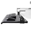 Bandeja de teclado bajo mesa StarTech.com, soporte ergonómico de teclado con abrazaderas, hasta 12 kg, bandeja extraíble para teclado y ratón con abrazaderas en C, bandeja de teclado regulable en altura (100/120/140 mm)