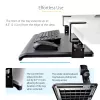 Bandeja de teclado bajo mesa StarTech.com, soporte ergonómico de teclado con abrazaderas, hasta 12 kg, bandeja extraíble para teclado y ratón con abrazaderas en C, bandeja de teclado regulable en altura (100/120/140 mm)