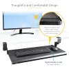 Bandeja de teclado bajo mesa StarTech.com, soporte ergonómico de teclado con abrazaderas, hasta 12 kg, bandeja extraíble para teclado y ratón con abrazaderas en C, bandeja de teclado regulable en altura (100/120/140 mm)