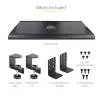 Bandeja de teclado bajo mesa StarTech.com, soporte ergonómico de teclado con abrazaderas, hasta 12 kg, bandeja extraíble para teclado y ratón con abrazaderas en C, bandeja de teclado regulable en altura (100/120/140 mm)