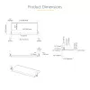 Bandeja de teclado bajo mesa StarTech.com, soporte ergonómico de teclado con abrazaderas, hasta 12 kg, bandeja extraíble para teclado y ratón con abrazaderas en C, bandeja de teclado regulable en altura (100/120/140 mm)