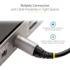 StarTech.com cable USB-C de 1 m con bloqueo de tornillo superior 10 Gbit/s – cable USB 3.1/3.2 Gen 2 Type-C – carga Power Delivery 100 W (5 A), modo DP-Alt – bloqueo de tornillo individual, cable USB-C para cargar/sincronizar