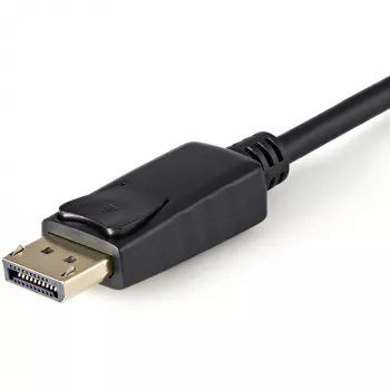 StarTech.com DP2VGAMM3B cable adaptador activo de DisplayPort a VGA, 3 pies (1 m), 1920x1200, conector DP con cierre, negro