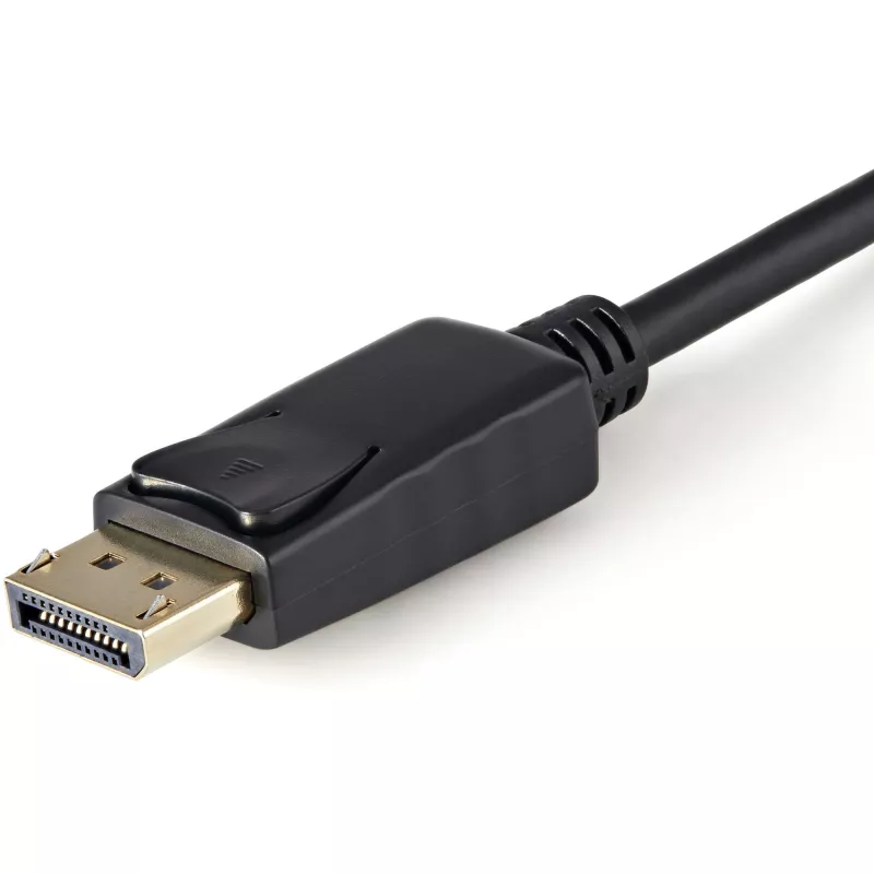 StarTech.com DP2VGAMM3B cable adaptador activo de DisplayPort a VGA, 3 pies (1 m), 1920x1200, conector DP con cierre, negro