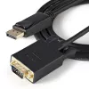 StarTech.com DP2VGAMM3B cable adaptador activo de DisplayPort a VGA, 3 pies (1 m), 1920x1200, conector DP con cierre, negro