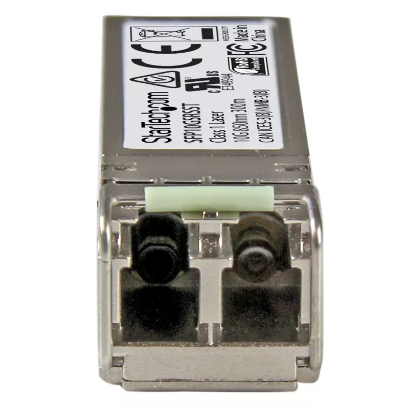 Módulo transceptor SFP+ compatible con Cisco SFP-10G-SR-S de StarTech.com - 10GBASE-SR~Módulo SFP+ compatible con Cisco SFP-10G-SR-S - 10GBASE-SR - transceptor óptico de fibra multimodo MMF 10GbE - 10GE Gigabit Ethernet SFP+ - LC 300m - 850nm - DDM Cisco Firepower, ASR9000, C9300