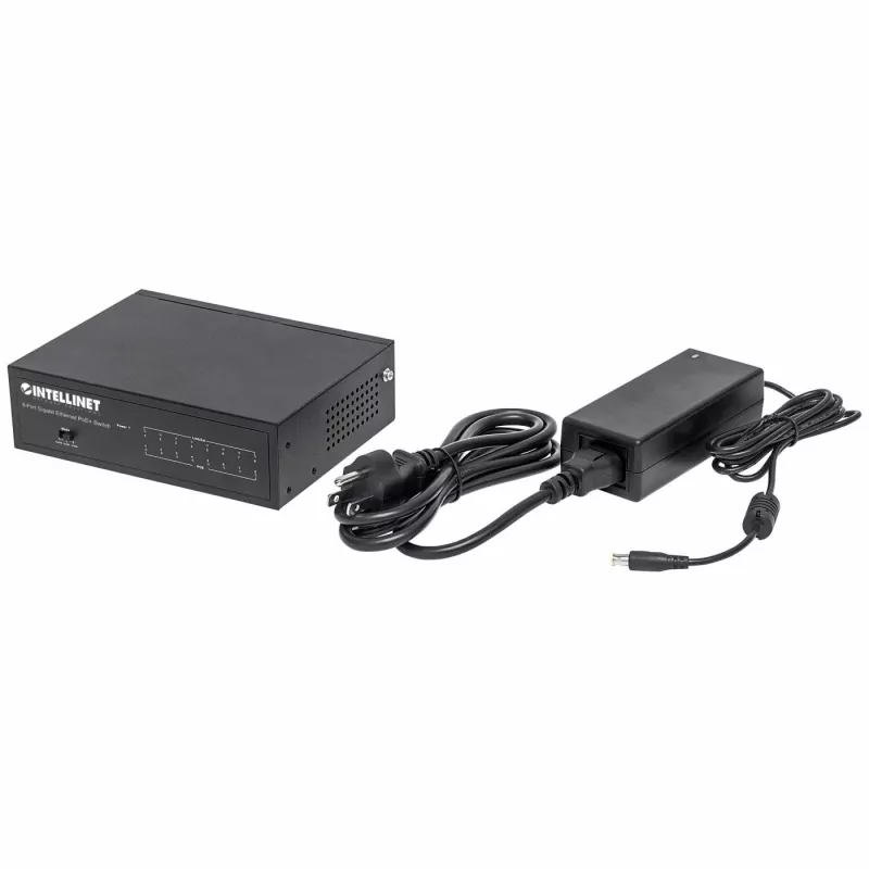 Conmutador gestionado Intellinet 8 puertos Gigabit Ethernet PoE+