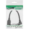Cable adaptador InLine DisplayPort 1.4 M/H, 8K4K, acodado hacia arriba, negro/dorado