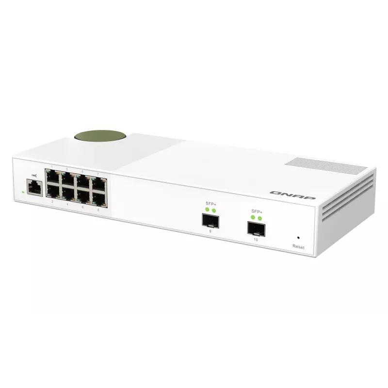 Switch de red QNAP QSW-M2108-2S Gestionado L2 2.5G Ethernet (100/1000/2500) Gris