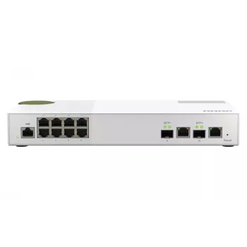 Switch de red QNAP QSW-M2108-2C Gestionado L2 2.5G Ethernet (100/1000/2500) Gris, Blanco