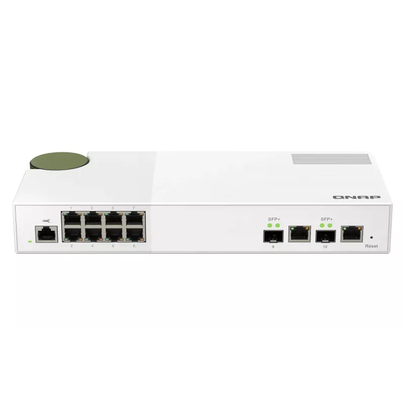 Switch de red QNAP QSW-M2108-2C Gestionado L2 2.5G Ethernet (100/1000/2500) Gris, Blanco
