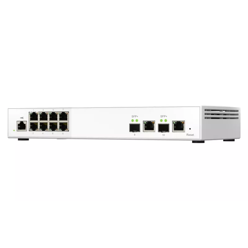 Switch de red QNAP QSW-M2108-2C Gestionado L2 2.5G Ethernet (100/1000/2500) Gris, Blanco
