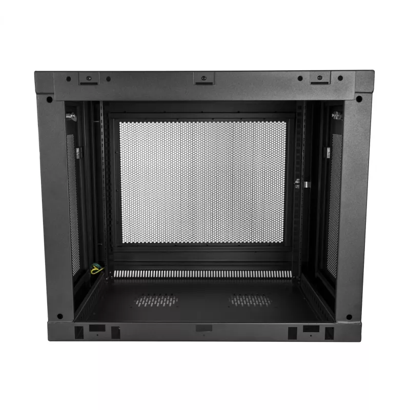 StarTech.com Rack de red de pared de 2 postes 9U con bandeja de 1U, rack de servidor de pared de 19