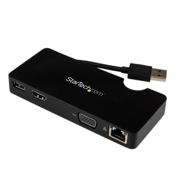 Estación de acoplamiento de viaje para portátiles StarTech.com – HDMI o VGA – USB 3.0