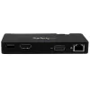 Estación de acoplamiento de viaje para portátiles StarTech.com – HDMI o VGA – USB 3.0