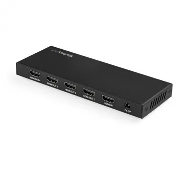 Splitter HDMI de 4 puertos StarTech.com – 4K 60 Hz, HDMI, 4x HDMI, 3840 x 2160 píxeles, Negro, 4K Ultra HD, 60 Hz