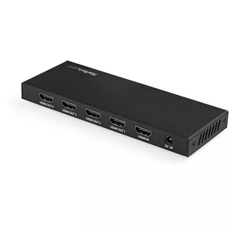 Splitter HDMI de 4 puertos StarTech.com – 4K 60 Hz, HDMI, 4x HDMI, 3840 x 2160 píxeles, Negro, 4K Ultra HD, 60 Hz