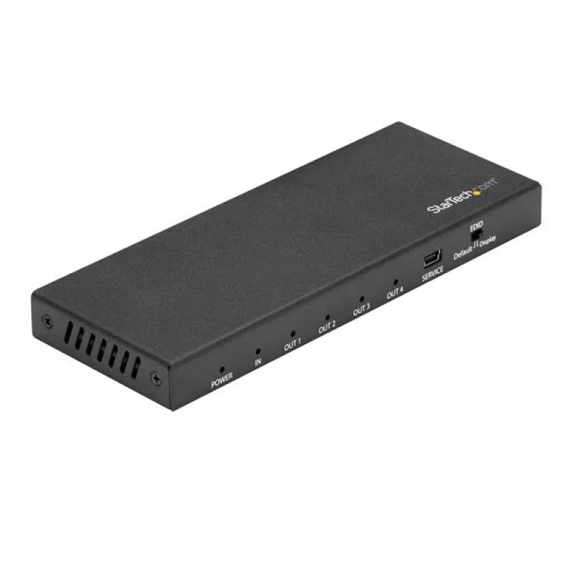 Splitter HDMI de 4 puertos StarTech.com – 4K 60 Hz, HDMI, 4x HDMI, 3840 x 2160 píxeles, Negro, 4K Ultra HD, 60 Hz
