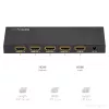 Splitter HDMI de 4 puertos StarTech.com – 4K 60 Hz, HDMI, 4x HDMI, 3840 x 2160 píxeles, Negro, 4K Ultra HD, 60 Hz