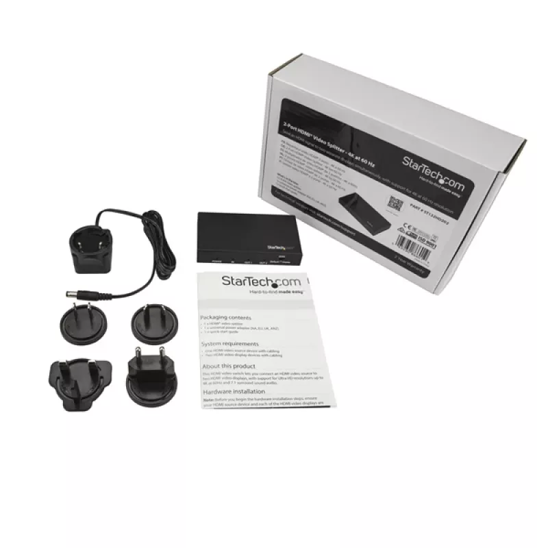 Splitter HDMI de 2 puertos con HDR StarTech.com – 4K 60 Hz