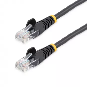 Cable de parcheo Cat5e StarTech.com con conectores RJ45 sin lengüeta – 5 m, Negro
