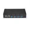 Switch KVM HDMI de 4 puertos StarTech.com - USB 3.0 - 1080p, 1920 x 1080 píxeles, Montaje en rack, Negro