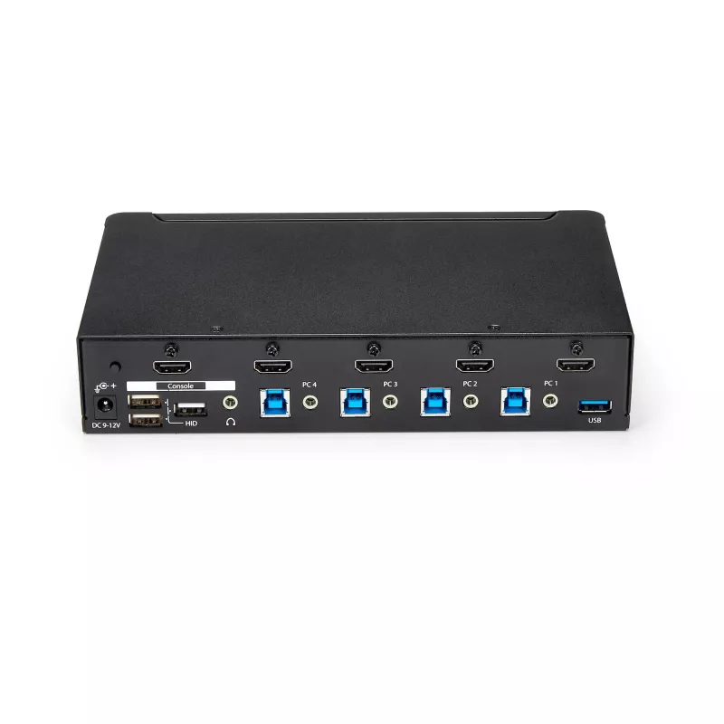 Switch KVM HDMI de 4 puertos StarTech.com - USB 3.0 - 1080p, 1920 x 1080 píxeles, Montaje en rack, Negro