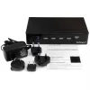 Switch KVM HDMI de 4 puertos StarTech.com - USB 3.0 - 1080p, 1920 x 1080 píxeles, Montaje en rack, Negro