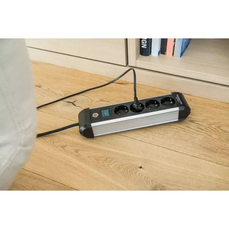 Regleta de alimentación Brennenstuhl 1391030400 1,8 m 4 tomas de CA para interior negro plata