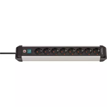 Regleta de alimentación Brennenstuhl 1391030800 3 m 8 tomas de CA para interior negro plata