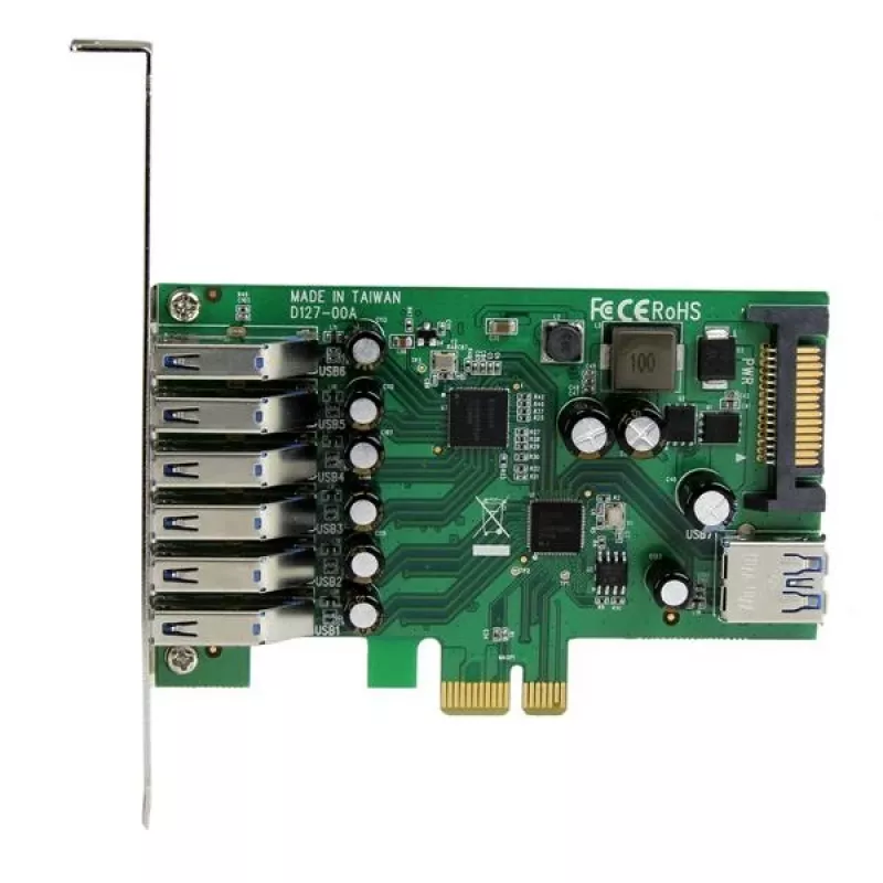 Tarjeta USB 3.0 PCI Express de 7 puertos StarTech.com – Diseño estándar y de perfil bajo