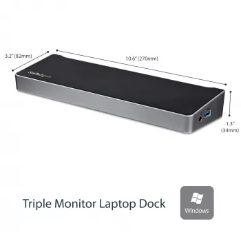 Estación de acoplamiento USB 3.0 para triple monitor StarTech.com - 1x HDMI - 2x DisplayPort