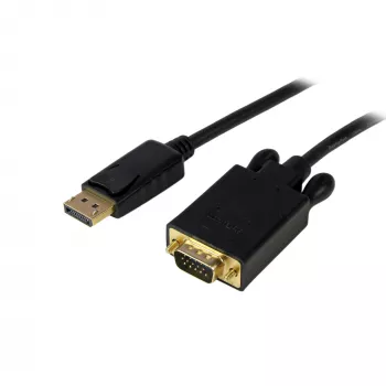 Cable DisplayPort a VGA StarTech.com de 1,8 m – Cable adaptador activo DisplayPort a VGA – Vídeo 1080p – Cable de monitor DP a VGA – Convertidor DP 1.2 a VGA – Conector DP con bloqueo