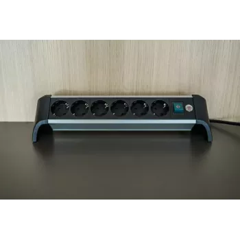 Regleta de alimentación Brennenstuhl 1391040600 3 m 6 tomas de CA para interior negro plata