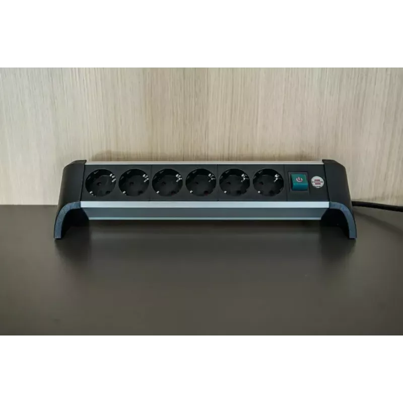 Regleta de alimentación Brennenstuhl 1391040600 3 m 6 tomas de CA para interior negro plata