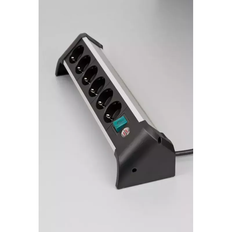 Regleta de alimentación Brennenstuhl 1391040600 3 m 6 tomas de CA para interior negro plata