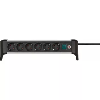 Regleta de alimentación Brennenstuhl 1391040600 3 m 6 tomas de CA para interior negro plata