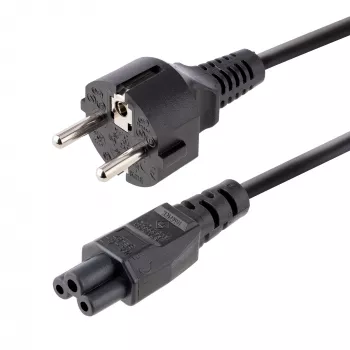 Cable de alimentación para portátil StarTech.com de 3 m, EU Schuko a C5, 2,5A 250V, 18AWG, cable de alimentación de repuesto para portátil, cable de fuente de alimentación, cable de carga para portátil, cable de alimentación con conector de trébol/ratón Mickey