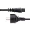 Cable de alimentación para portátil StarTech.com de 3 m, EU Schuko a C5, 2,5A 250V, 18AWG, cable de alimentación de repuesto para portátil, cable de fuente de alimentación, cable de carga para portátil, cable de alimentación con conector de trébol/ratón Mickey