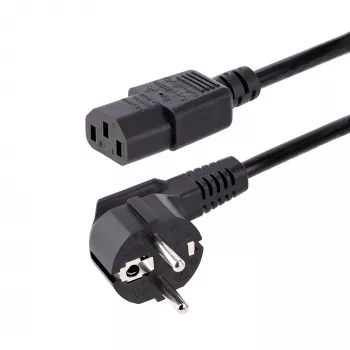 Cable de alimentación para ordenador StarTech.com de 3 m (10ft), 18AWG, cable de alimentación EU Schuko a C13, 250V 10A, cable de CA de repuesto negro, cable de alimentación para TV/monitor, cable de alimentación Schuko CEE 7/7 a IEC 60320 C13 - cable de alimentación para fuente de alimentación de PC
