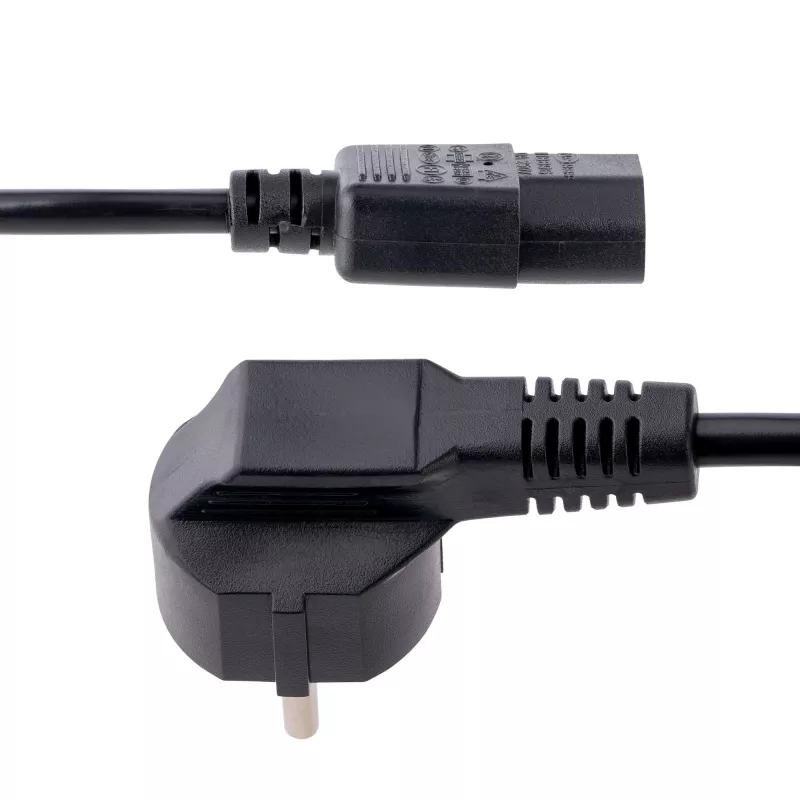 Cable de alimentación para ordenador StarTech.com de 3 m (10ft), 18AWG, cable de alimentación EU Schuko a C13, 250V 10A, cable de CA de repuesto negro, cable de alimentación para TV/monitor, cable de alimentación Schuko CEE 7/7 a IEC 60320 C13 - cable de alimentación para fuente de alimentación de PC