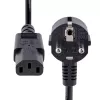 Cable de alimentación para ordenador StarTech.com de 3 m (10ft), 18AWG, cable de alimentación EU Schuko a C13, 250V 10A, cable de CA de repuesto negro, cable de alimentación para TV/monitor, cable de alimentación Schuko CEE 7/7 a IEC 60320 C13 - cable de alimentación para fuente de alimentación de PC