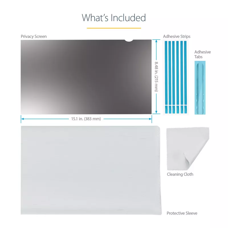 Filtro de privacidad para portátil StarTech.com de 43,9 cm (17,3