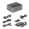 Inyector PoE++ Multi-Gigabit de 4 puertos StarTech.com, Ethernet 5/2.5/1G (NBASE-T), PoE/PoE+/PoE++ (802.3af/802.3at/802.3bt), presupuesto de potencia de 160 vatios, montaje en pared/riel DIN, no gestionado