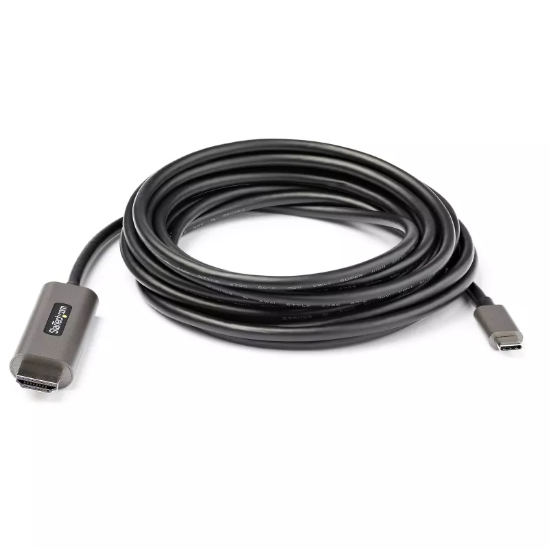 Cable USB-C a HDMI StarTech.com de 4 m 4K 60Hz con HDR10 – cable adaptador de vídeo Ultra HD USB Type-C a 4K HDMI 2.0b – convertidor de monitor/pantalla USB-C a HDMI HDR – DP 1.4 Alt Mode HBR3