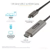 Cable USB-C a HDMI StarTech.com de 4 m 4K 60Hz con HDR10 – cable adaptador de vídeo Ultra HD USB Type-C a 4K HDMI 2.0b – convertidor de monitor/pantalla USB-C a HDMI HDR – DP 1.4 Alt Mode HBR3