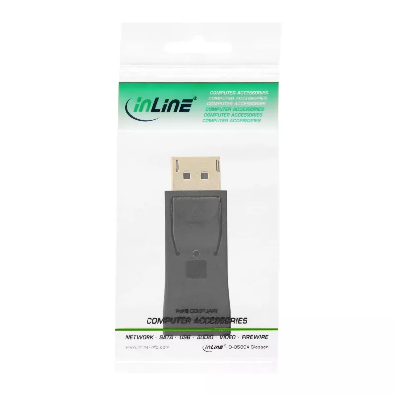 Adaptador DisplayPort InLine conector macho DisplayPort / conector hembra HDMI negro